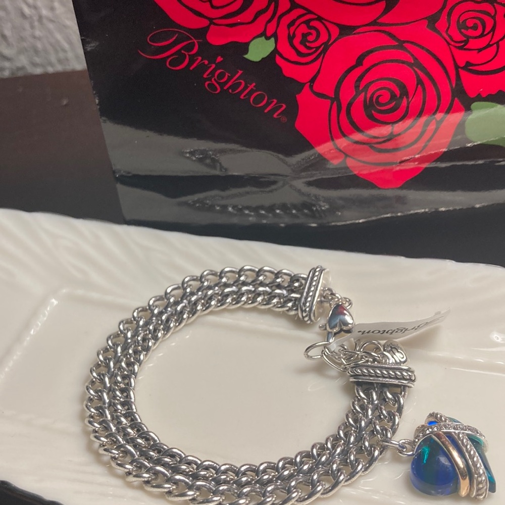 Neptune’s Ring Sweetheart Bracelet in a Beautiful Blue made by Brighton BNWT♥️